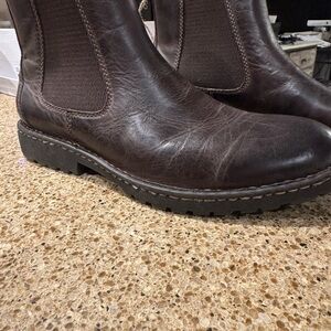 Born Dark Brown Leather Men's Boots 10.5